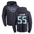 Tuec T.Titans #55 JC Latham Player Navy Logo Pullover Hoodies Home Game Stitched Jerseys