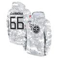 Tuec T.Titans #66 Fernando Carmona Jr. Player Camo Arctic Salute to Service Pullover Hoodies Home Game Stitched Jerseys