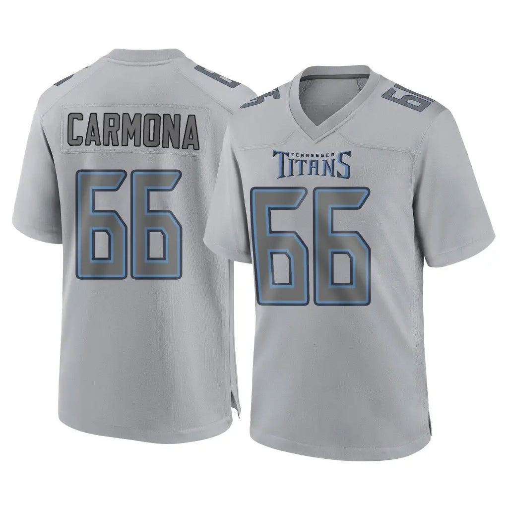 Tuec T.Titans #66 Fernando Carmona Jr. Player Gray Atmosphere Fashion Home Game Stitched Jerseys