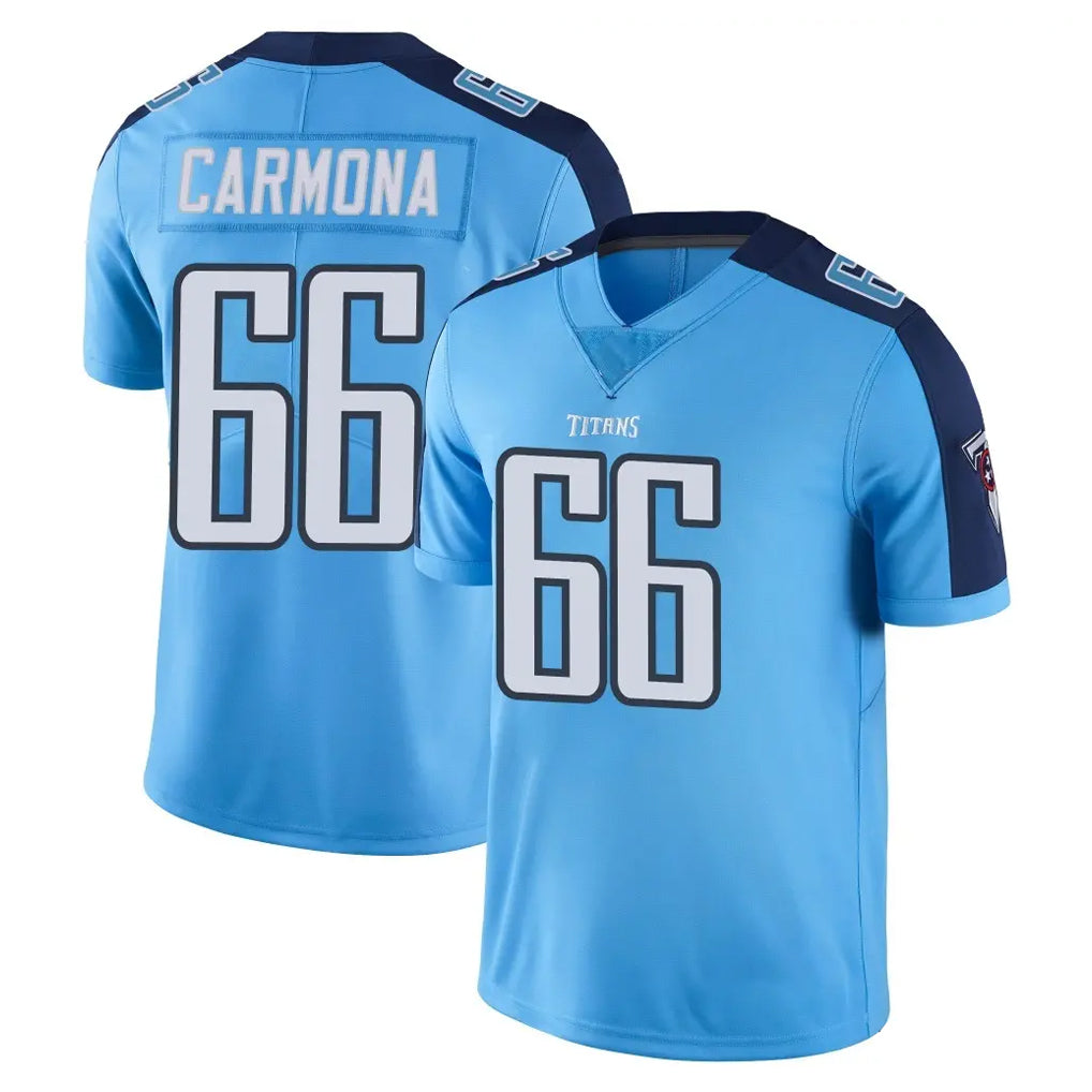 Tuec T.Titans #66 Fernando Carmona Jr. Player Light Blue Limited Color Rush Home Game Stitched Jerseys