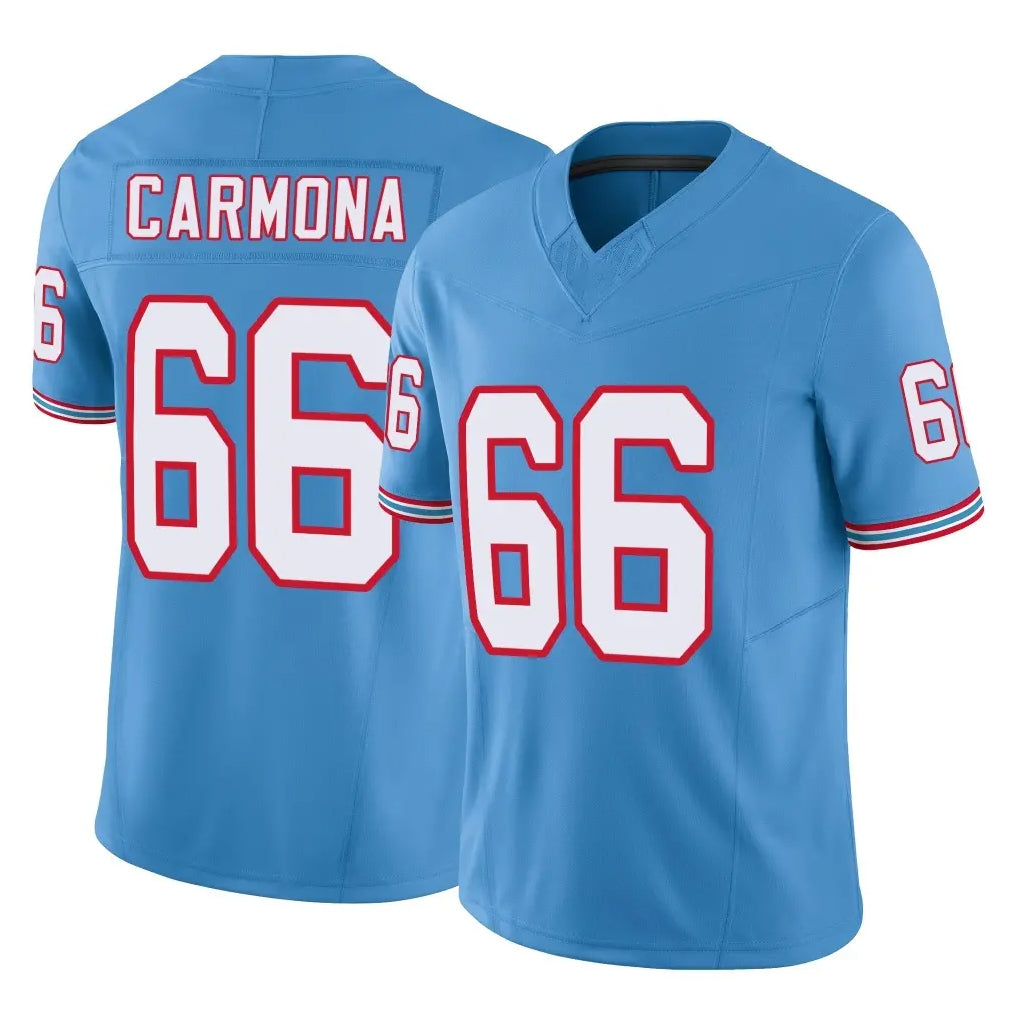Tuec T.Titans #66 Fernando Carmona Jr. Player Light Blue Limited Vapor F.U.S.E. Home Game Stitched Jerseys
