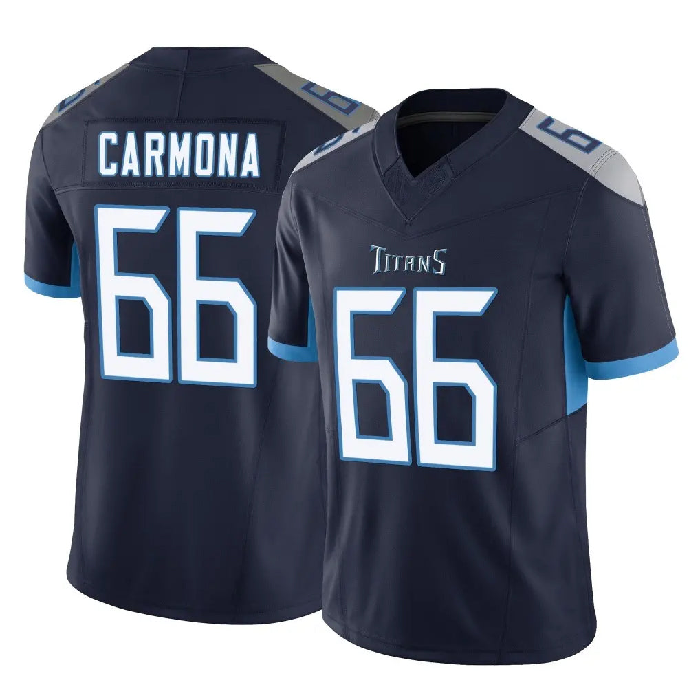 Tuec T.Titans #66 Fernando Carmona Jr. Player Navy Limited Vapor F.U.S.E. Home Game Stitched Jerseys