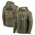 Tuec T.Titans #66 Fernando Carmona Jr. Player Olive Salute to Service Pullover Hoodies Home Game Stitched Jerseys