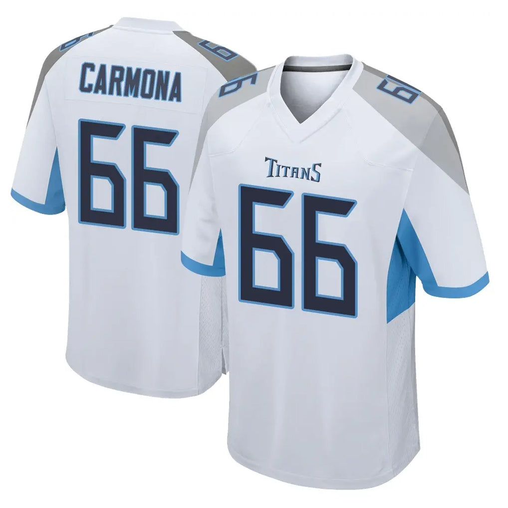 Tuec T.Titans #66 Fernando Carmona Jr. Player White Home Game Stitched Jerseys