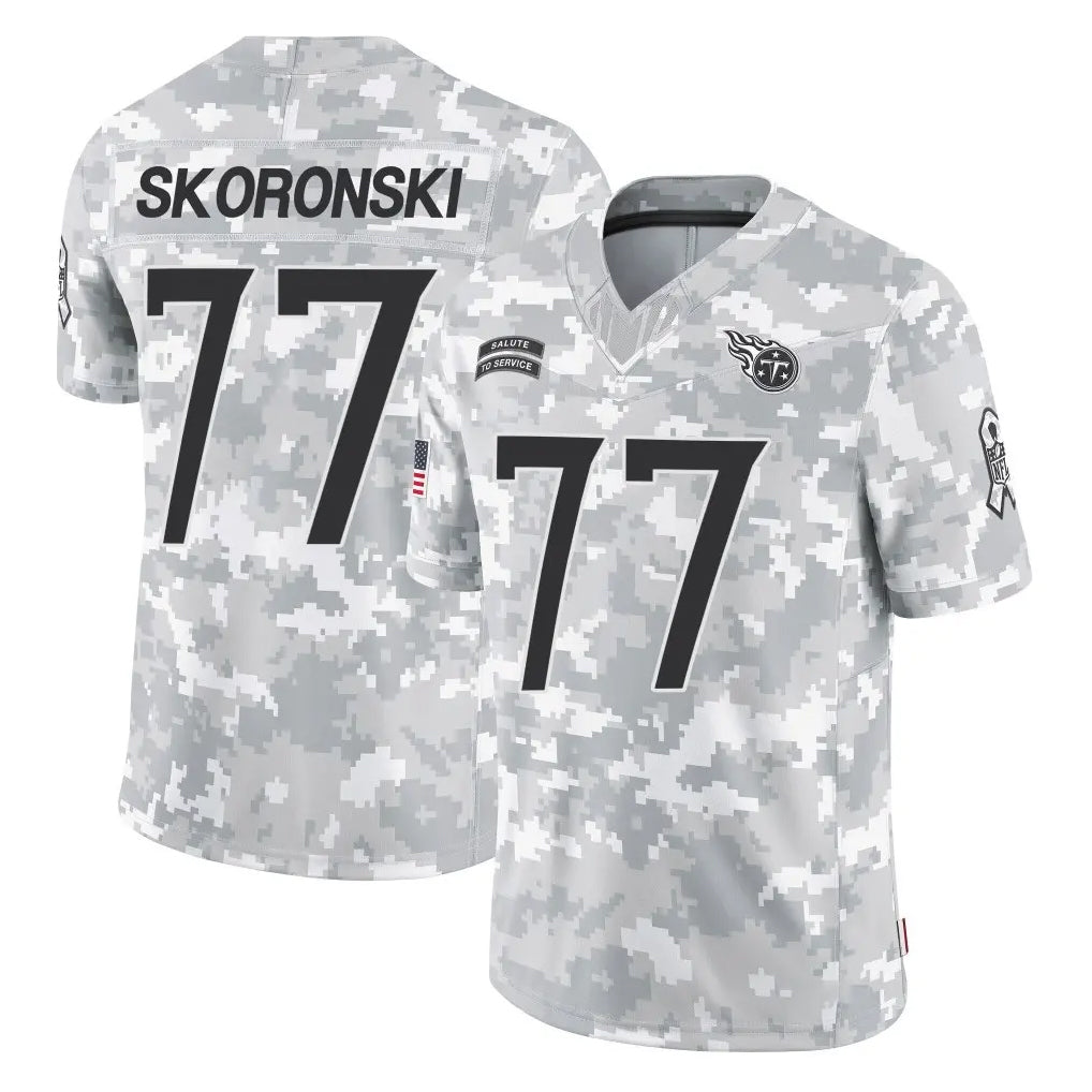 Tuec T.Titans #77 Peter Skoronski Player Arctic Camo Limited Salute to Service Home Game Stitched Jerseys