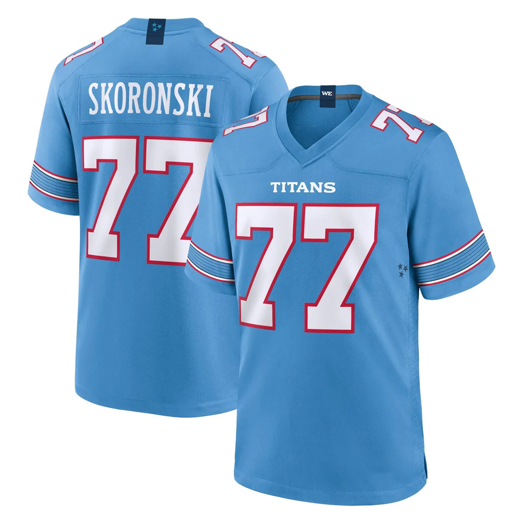 Tuec T.Titans #77 Peter Skoronski Player Light Blue 2026 Game Home Stitched Jerseys