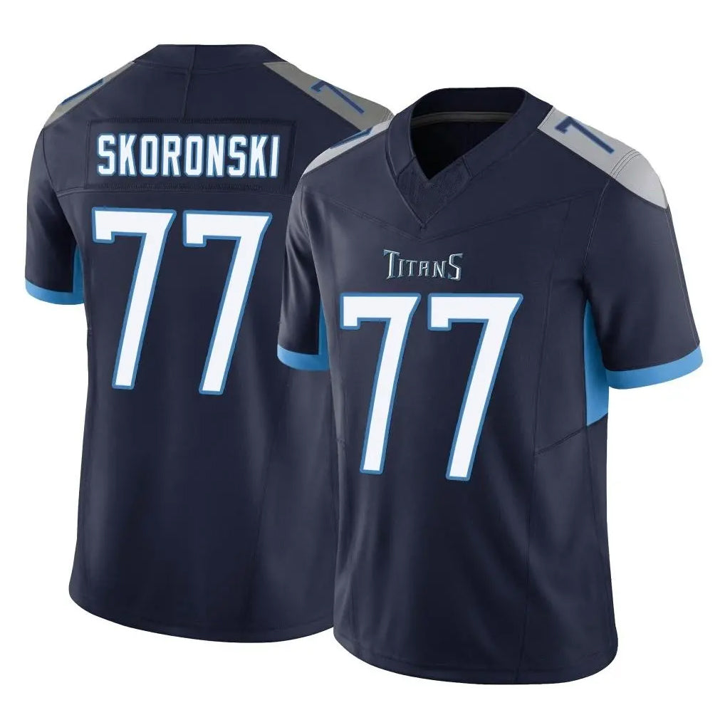 Tuec T.Titans #77 Peter Skoronski Player Navy Limited Vapor F.U.S.E. Home Game Stitched Jerseys