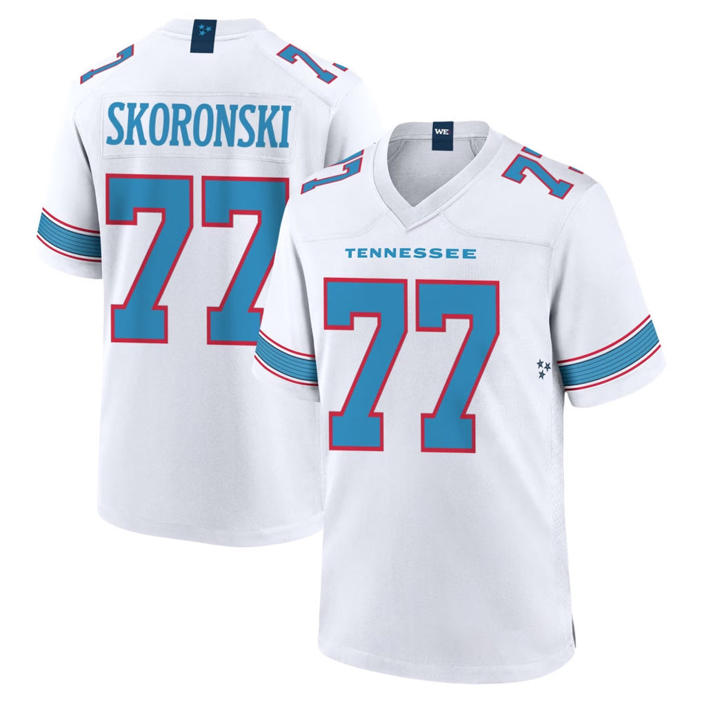 Tuec T.Titans #77 Peter Skoronski Player White 2026 Game Home Stitched Jerseys