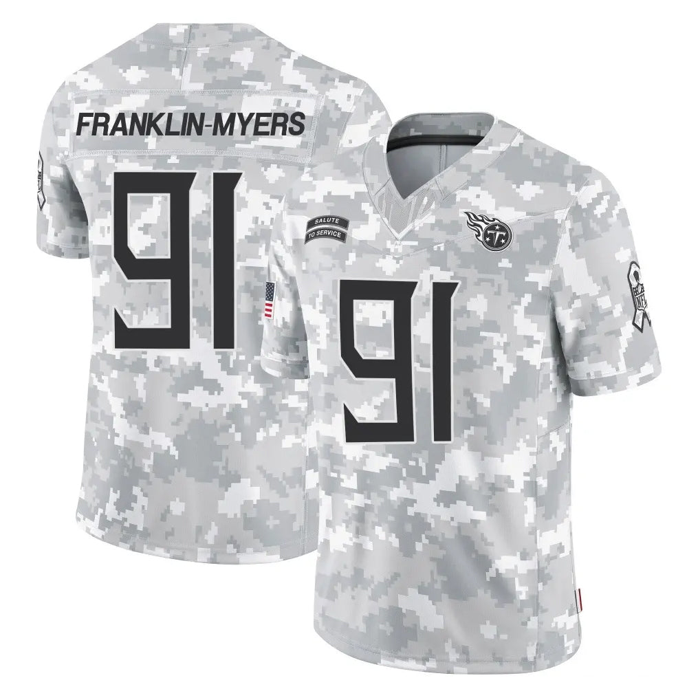 Tuec T.Titans #91 John Franklin-Myers Player Arctic Camo Limited Salute to Service Home Game Stitched Jerseys