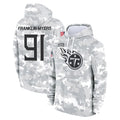 Tuec T.Titans #91 John Franklin-Myers Player Camo Arctic Salute to Service Pullover Hoodies Home Game Stitched Jerseys