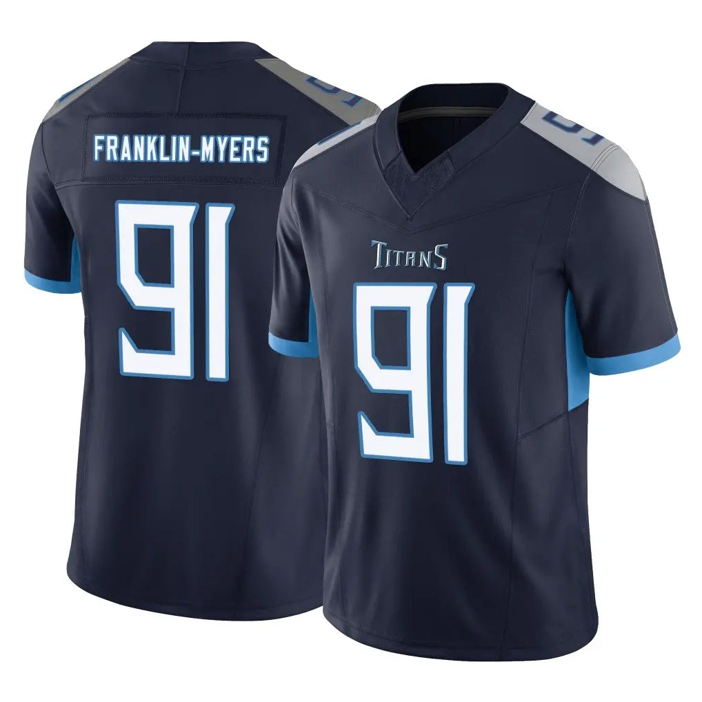 Tuec T.Titans #91 John Franklin-Myers Player Navy Limited Vapor F.U.S.E. Home Game Stitched Jerseys