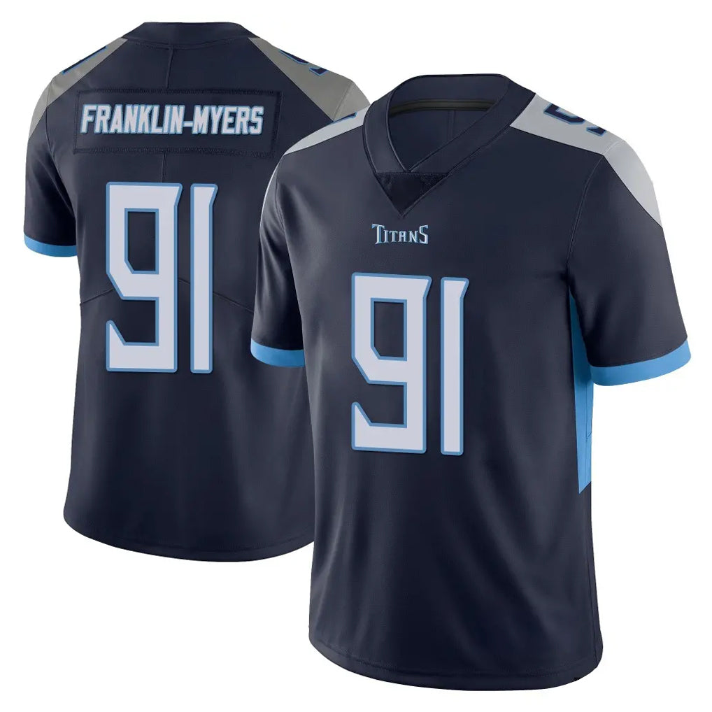 Tuec T.Titans #91 John Franklin-Myers Player Navy Limited Vapor Untouchable Home Game Stitched Jerseys