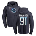 Tuec T.Titans #91 John Franklin-Myers Player Navy Logo Pullover Hoodies Home Game Stitched Jerseys