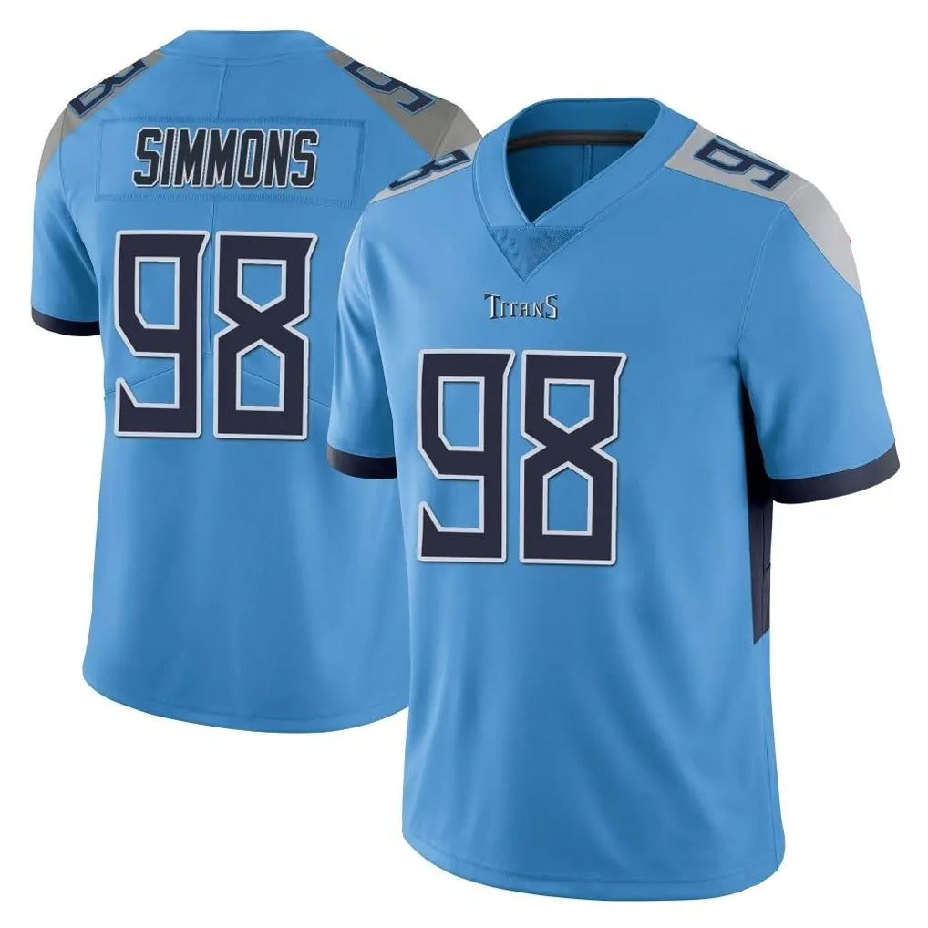 Tuec T.Titans #98 Jeffery Simmons Player Light Blue Limited Vapor Untouchable Home Game Stitched Jerseys