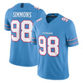 Tuec T.Titans #98 Jeffery Simmons Player Light Blue Team Vapor F.U.S.E. Limited Home Game Stitched Jerseys