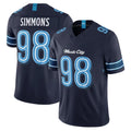 Tuec T.Titans #98 Jeffery Simmons Player Navy 2026 Rivalries Collection Limited Home Game Stitched Jerseys