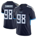 Tuec T.Titans #98 Jeffery Simmons Player Navy Limited Vapor Untouchable Home Game Stitched Jerseys