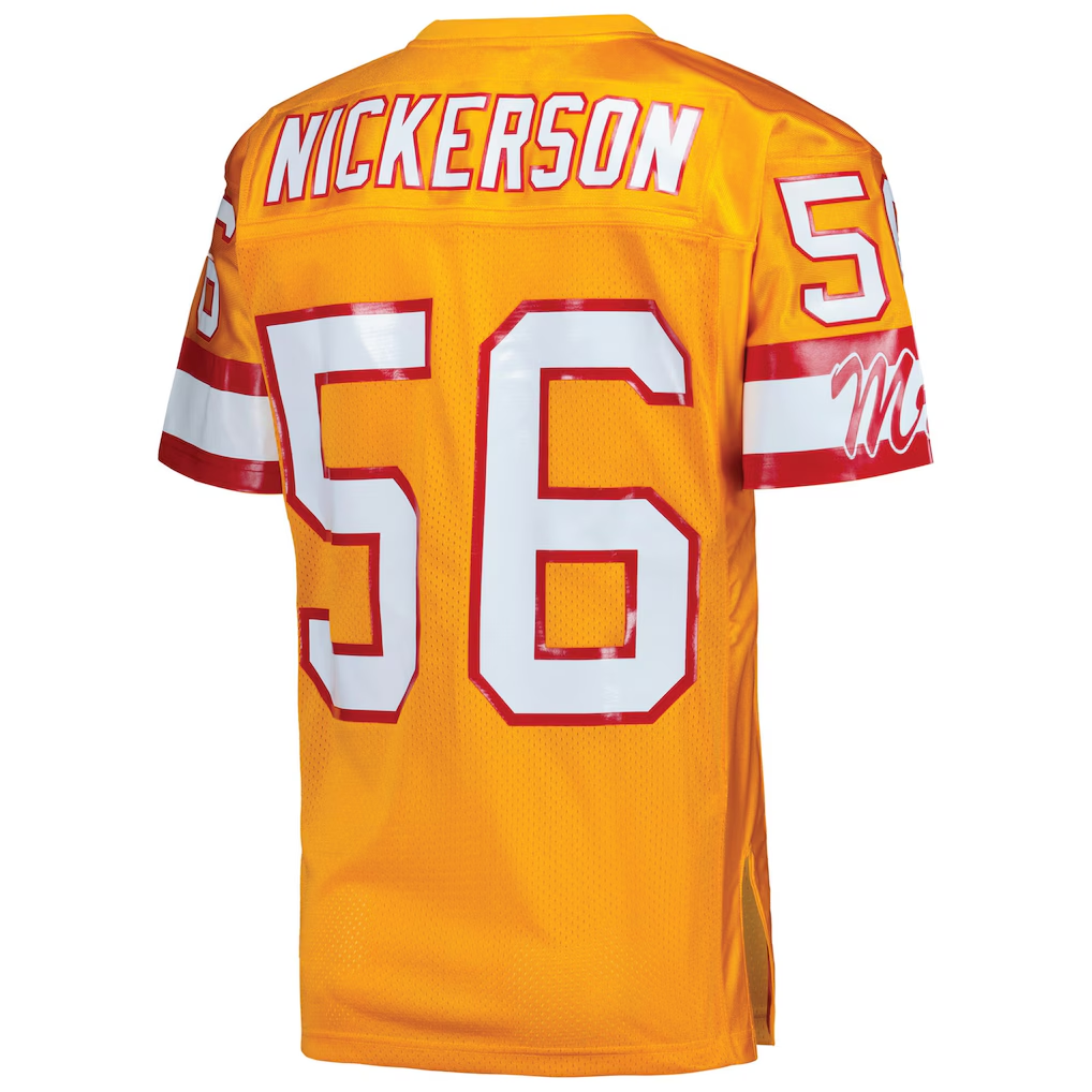Tuec TB.Buccaneers 1993 #56 Hardy Nickerson Mitchell & Ness Orange Authentic Throwback Retired Player Jersey