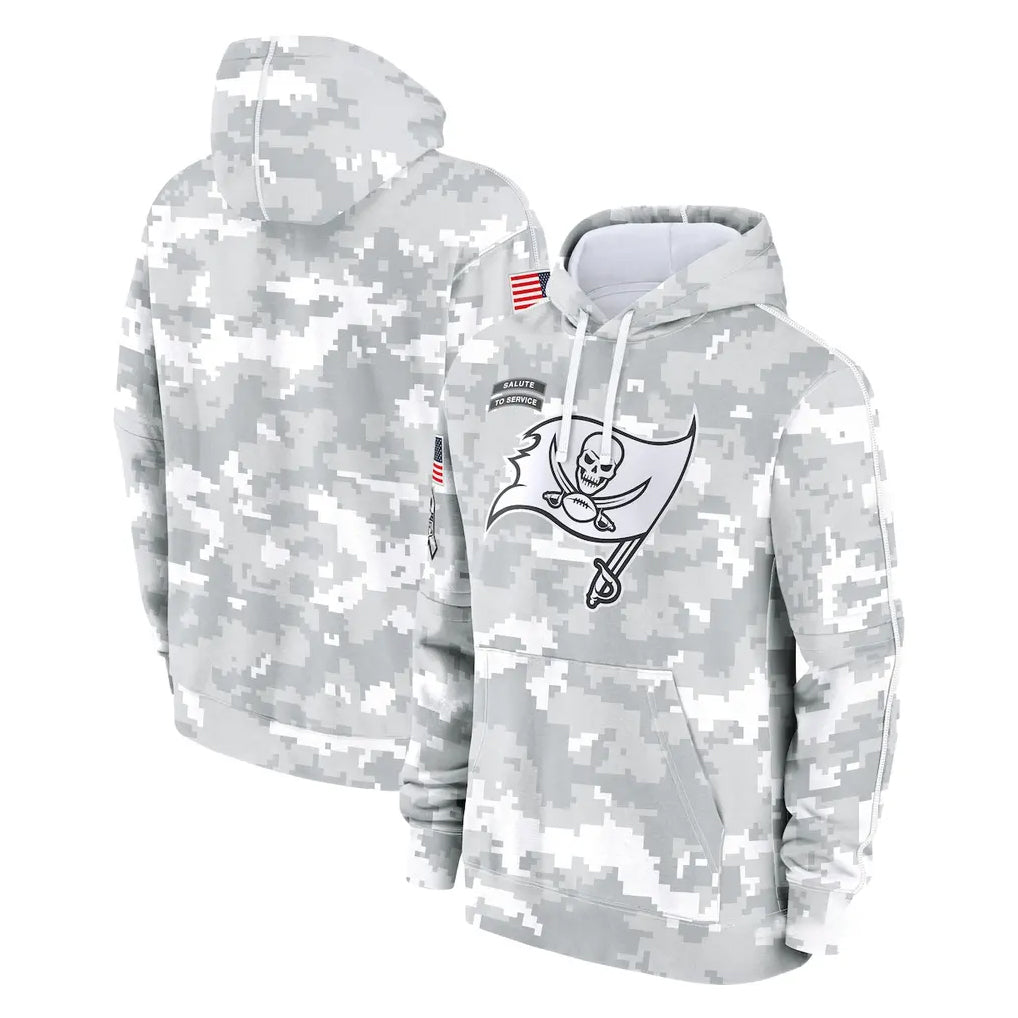 Tuec TB.Buccaneers  Blank Player Arctic Camo Limited Salute to Service Pullover Hoodies Game Stitched Jerseys