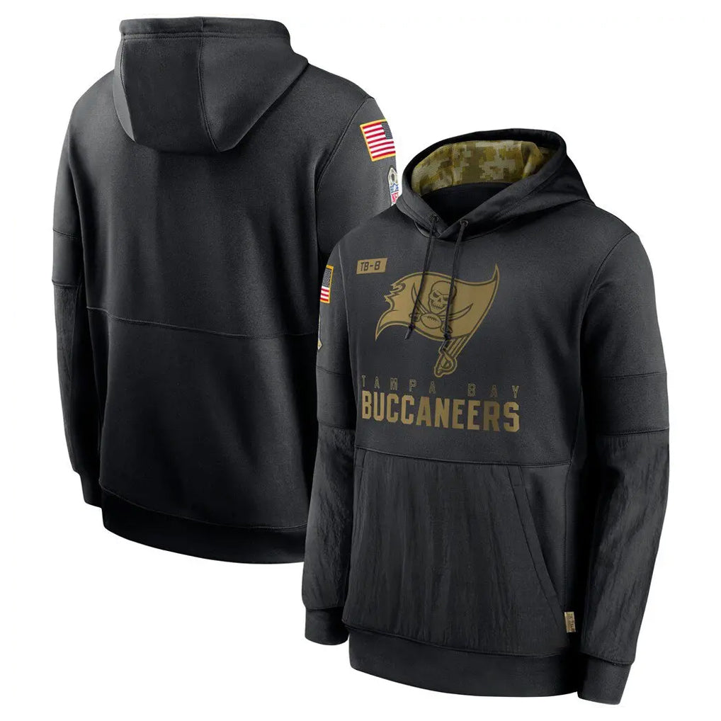 Tuec TB.Buccaneers  Blank Player Black Salute to Service Sideline Performance Pullover Hoodies Home Game Stitched Jerseys