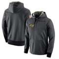 Tuec TB.Buccaneers  Blank Player Gray Salute to Service Sideline Performance Pullover Hoodies Home Game Stitched Jerseys
