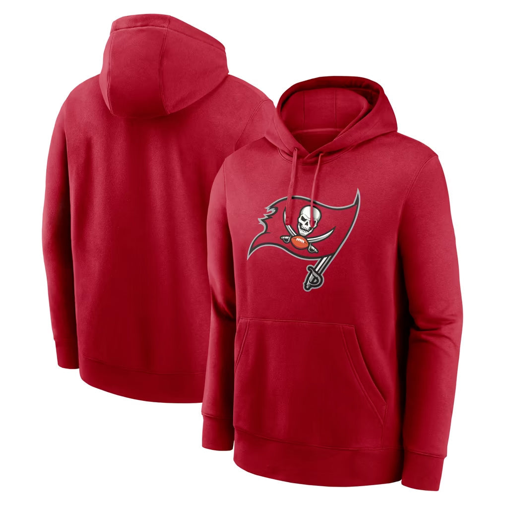 Tuec TB.Buccaneers  Blank Player Red LOGO Pullover Hoodie Home Game Stitched Jerseys