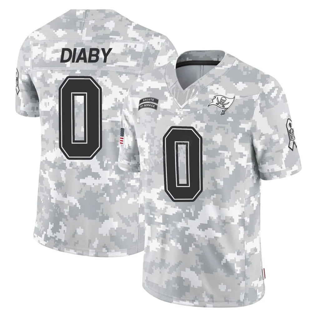 Tuec TB.Buccaneers #0 Yaya Diaby Player Arctic Camo Limited Salute To Service Home Game Stitched Jerseys