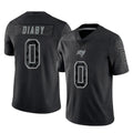 Tuec TB.Buccaneers #0 Yaya Diaby Player Black Reflective Limited Home Game Stitched Jerseys