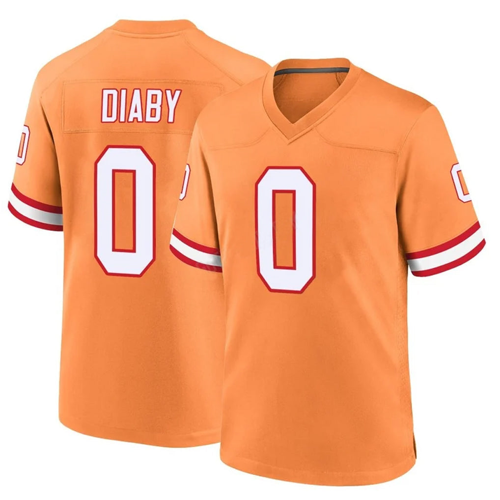 Tuec TB.Buccaneers #0 Yaya Diaby Player Orange Throwback Home Game Stitched Jerseys