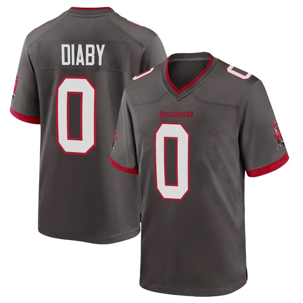 Tuec TB.Buccaneers #0 Yaya Diaby Player Pewter Alternate Home Game Stitched Jerseys