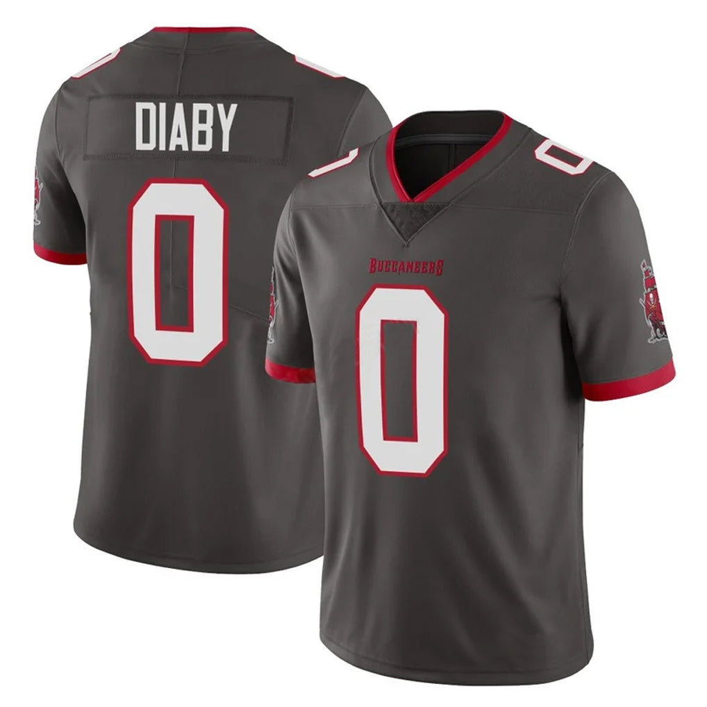 Tuec TB.Buccaneers #0 Yaya Diaby Player Pewter Limited Alternate Vapor Home Game Stitched Jerseys
