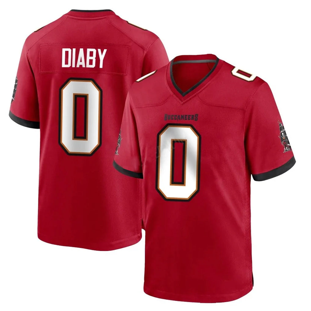 Tuec TB.Buccaneers #0 Yaya Diaby Player Red Home Game Stitched Jerseys