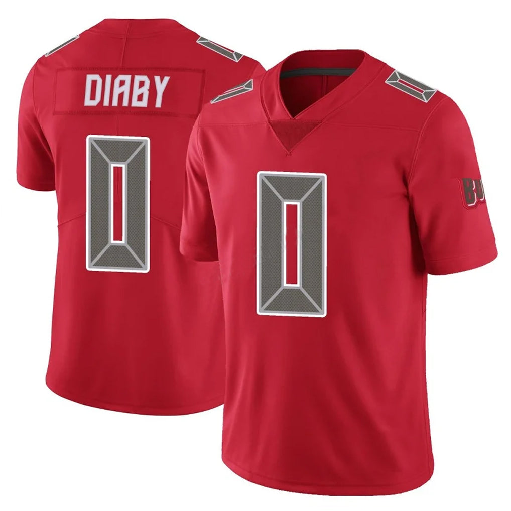 Tuec TB.Buccaneers #0 Yaya Diaby Player Red Limited Color Rush Home Game Stitched Jerseys