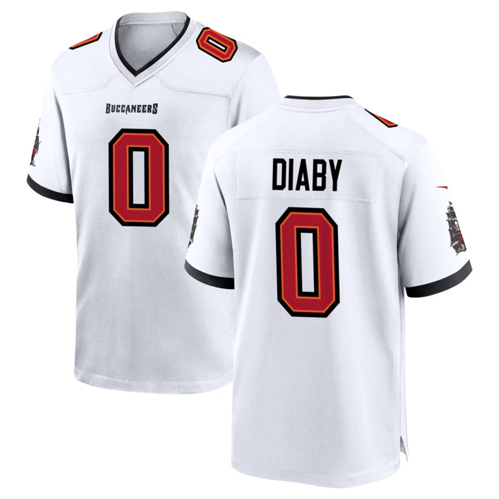 Tuec TB.Buccaneers #0 Yaya Diaby Player White Home Game Stitched Jerseys