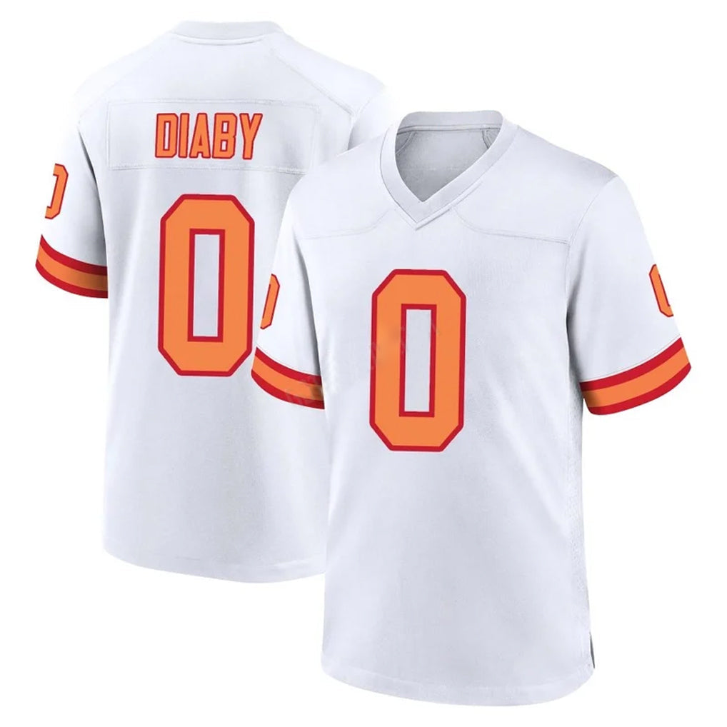 Tuec TB.Buccaneers #0 Yaya Diaby Player White '76 Home Game Stitched Jerseys