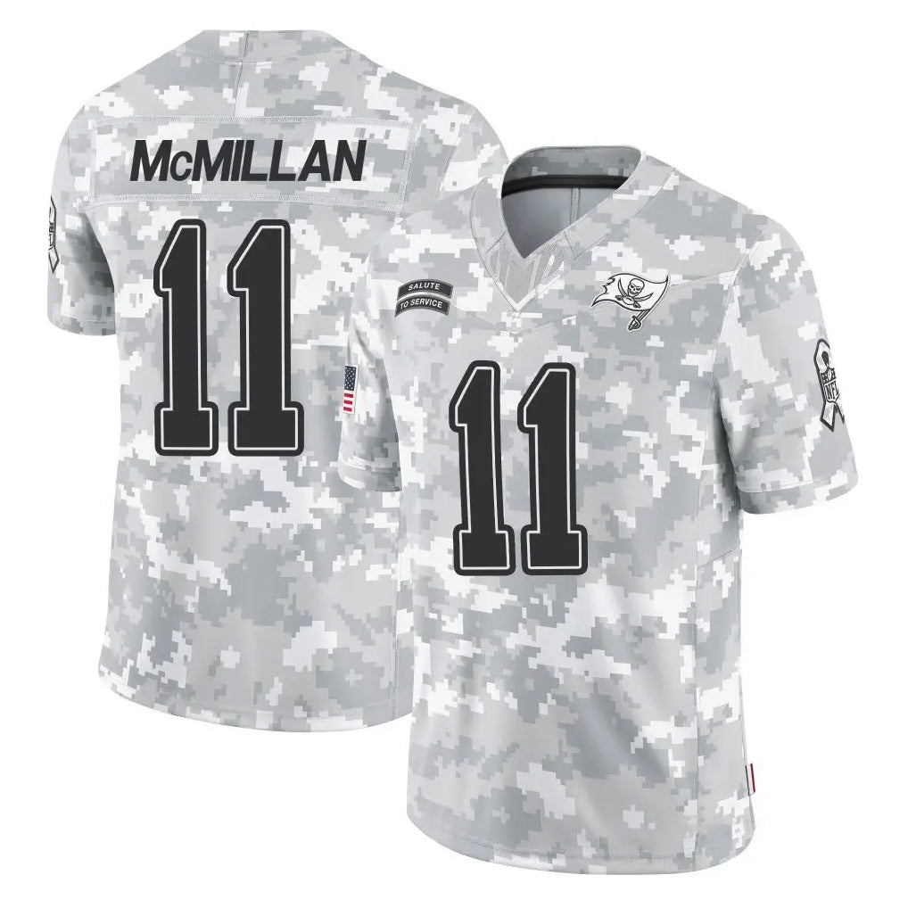Tuec TB.Buccaneers #11 Jalen McMillan Player Arctic Camo Limited Salute To Service Home Game Stitched Jerseys