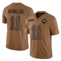 Tuec TB.Buccaneers #11 Jalen McMillan Player Brown Limited Salute To Service Home Game Stitched Jerseys