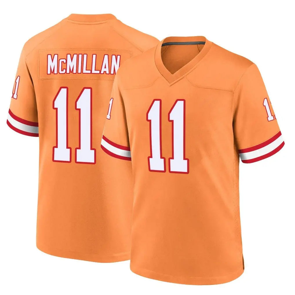 Tuec TB.Buccaneers #11 Jalen McMillan Player Orange Throwback Home Game Stitched Jerseys