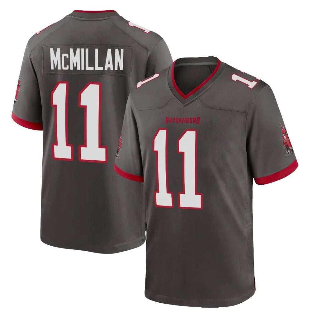 Tuec TB.Buccaneers #11 Jalen McMillan Player Pewter Alternate Home Game Stitched Jerseys