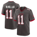 Tuec TB.Buccaneers #11 Jalen McMillan Player Pewter Alternate Home Game Stitched Jerseys
