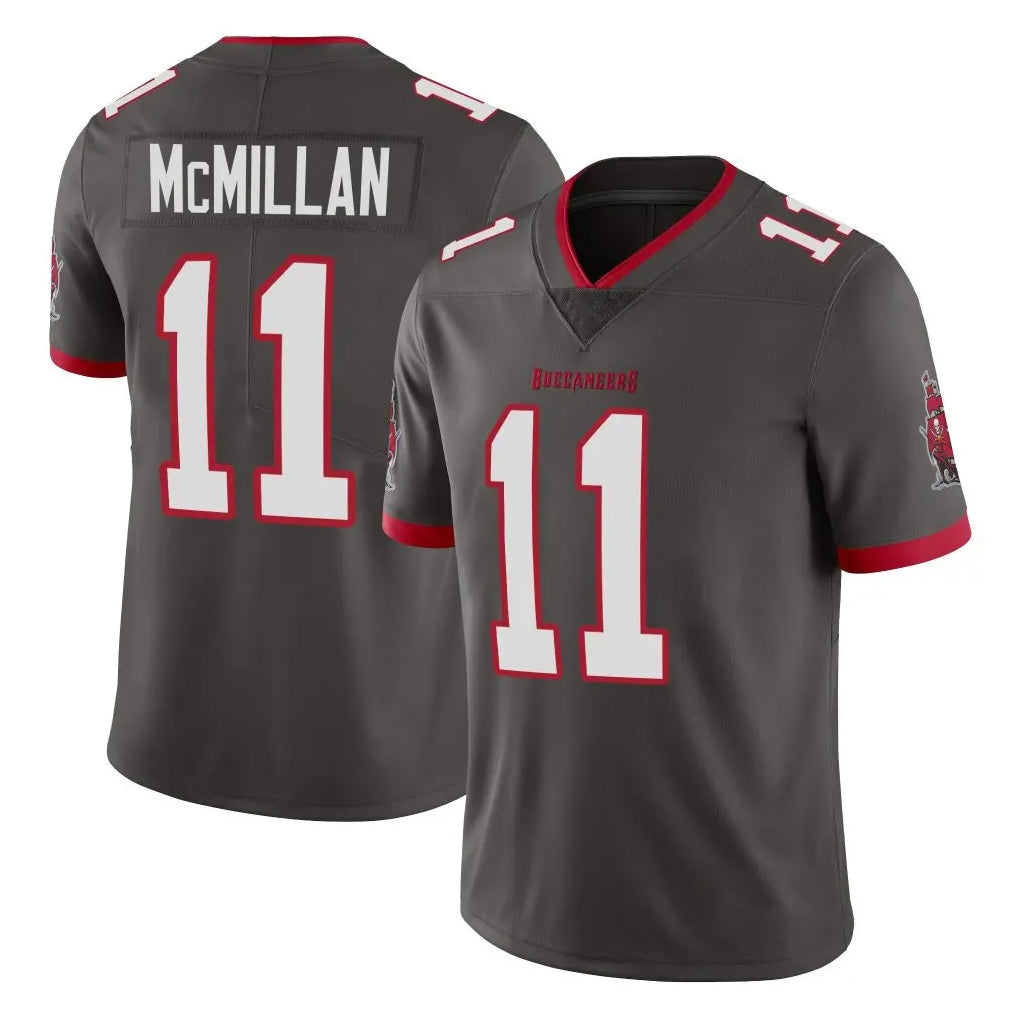 Tuec TB.Buccaneers #11 Jalen McMillan Player Pewter Limited Alternate Vapor Home Game Stitched Jerseys