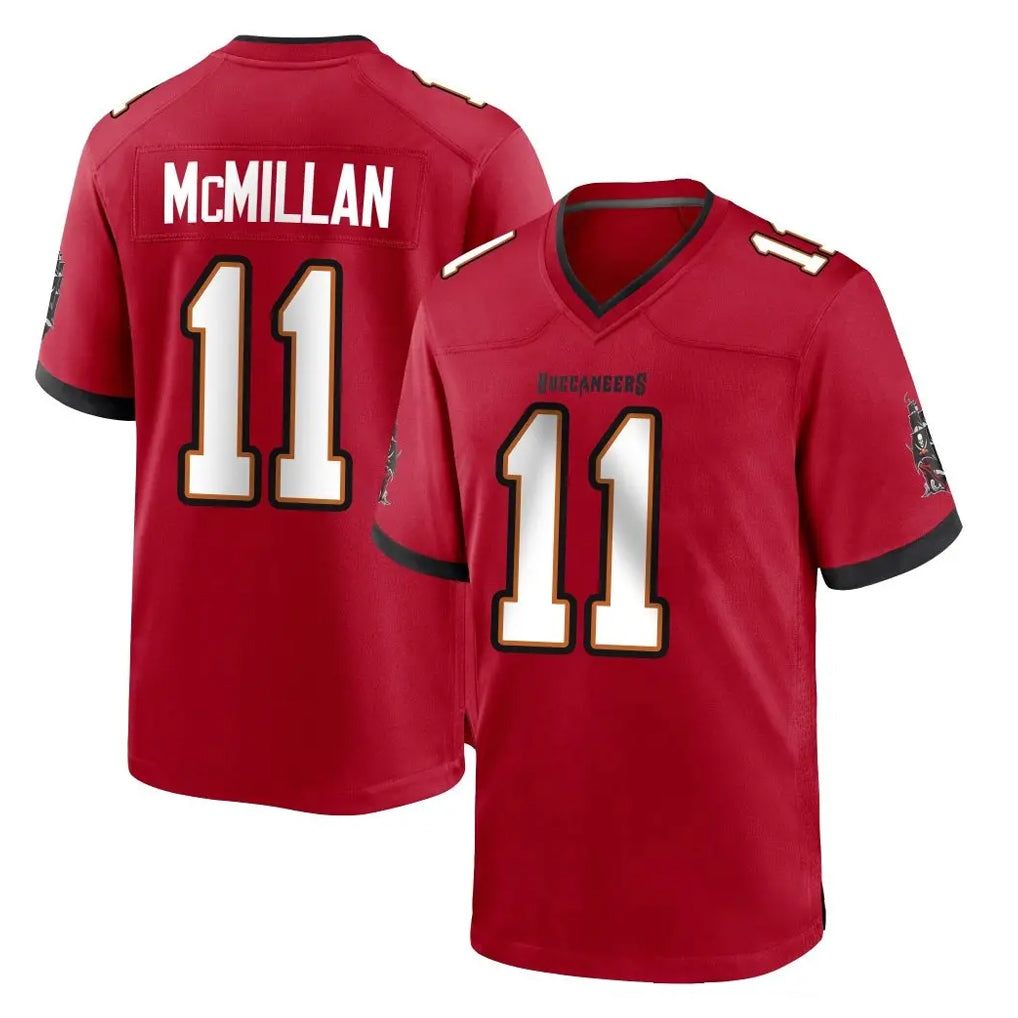 Tuec TB.Buccaneers #11 Jalen McMillan Player Red Home Game Stitched Jerseys