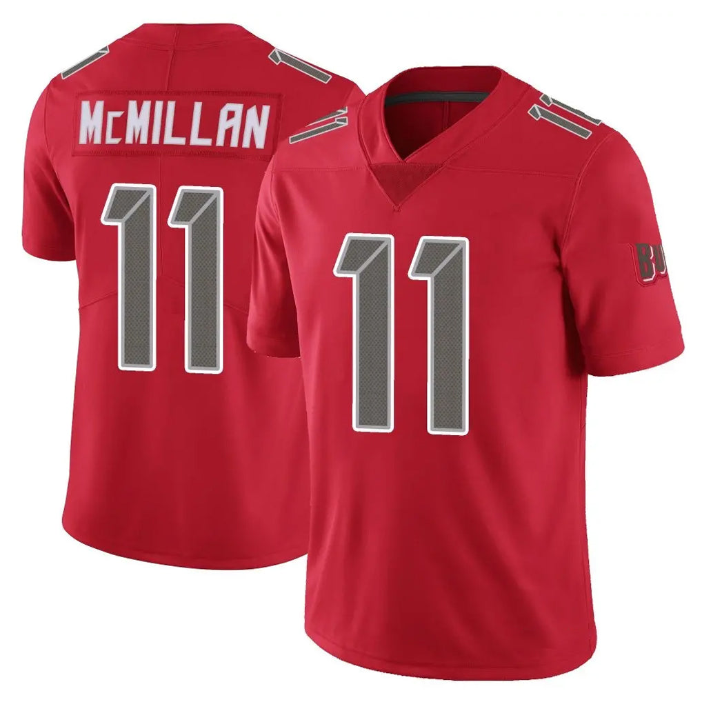 Tuec TB.Buccaneers #11 Jalen McMillan Player Red Limited Color Rush Home Game Stitched Jerseys