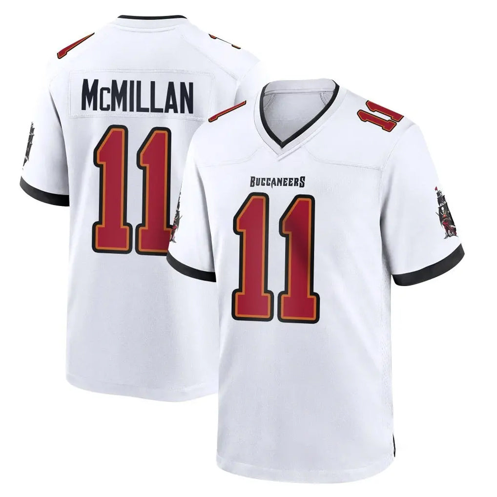 Tuec TB.Buccaneers #11 Jalen McMillan Player White Home Game Stitched Jerseys