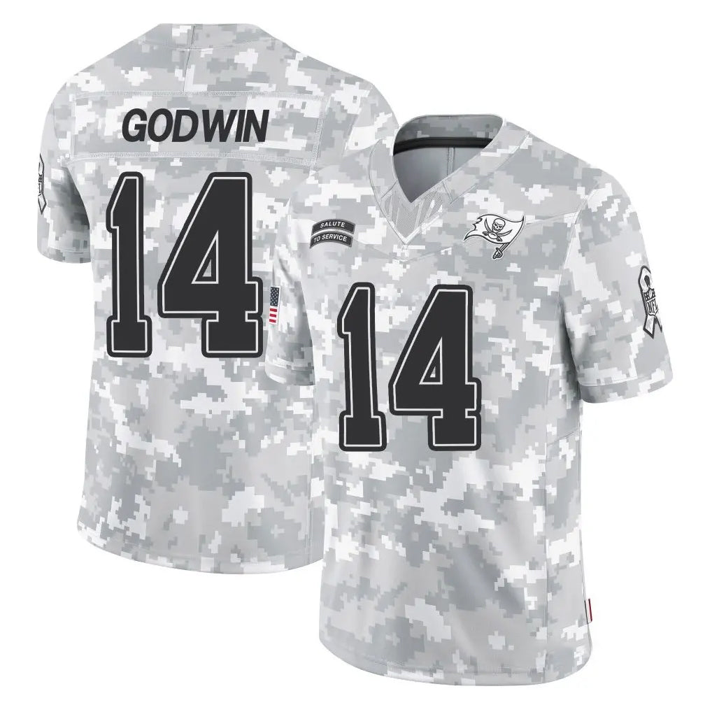 Tuec TB.Buccaneers #14 Chris Godwin Jr. Player Arctic Camo Limited Salute To Service Home Game Stitched Jerseys