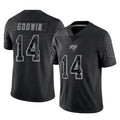 Tuec TB.Buccaneers #14 Chris Godwin Jr. Player Black Reflective Limited Home Game Stitched Jerseys