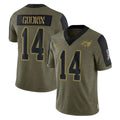 Tuec TB.Buccaneers #14 Chris Godwin Jr. Player Olive Salute To Service Limited Game Stitched Jerseys