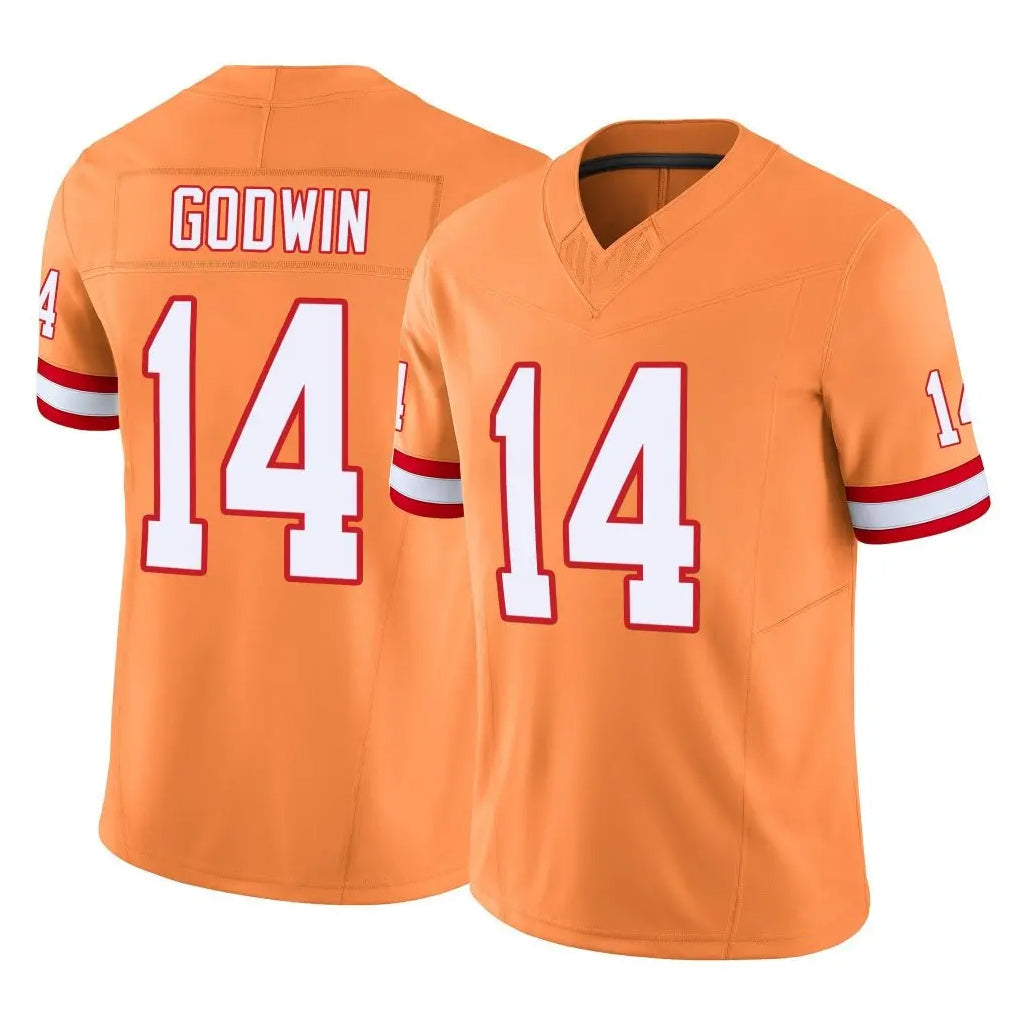 Tuec TB.Buccaneers #14 Chris Godwin Jr. Player Orange Limited Vapor F.U.S.E. Home Game Stitched Jerseys