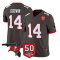 Tuec TB.Buccaneers #14 Chris Godwin Jr. Player Pewter Limited 2026 Season Vapor F.U.S.E. Home Game Stitched Jerseys