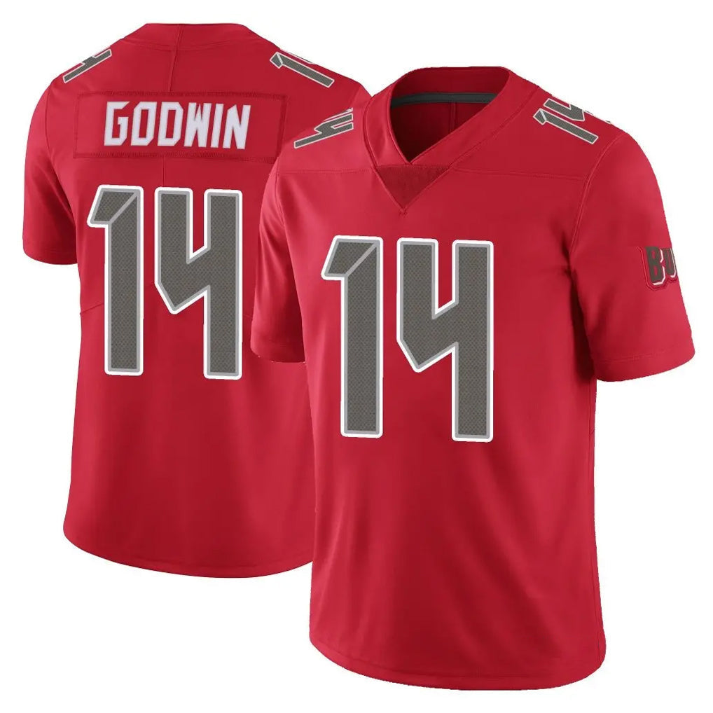 Tuec TB.Buccaneers #14 Chris Godwin Jr. Player Red Limited Color Rush Home Game Stitched Jerseys